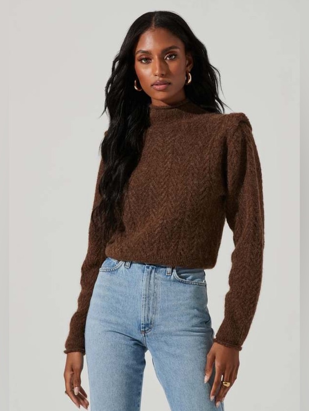 NWT. ASTR The Label. Carlota Sweater. Brown. Size XS.